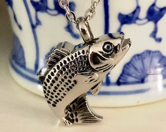 Stainless Steel Fish Cremation Pendant