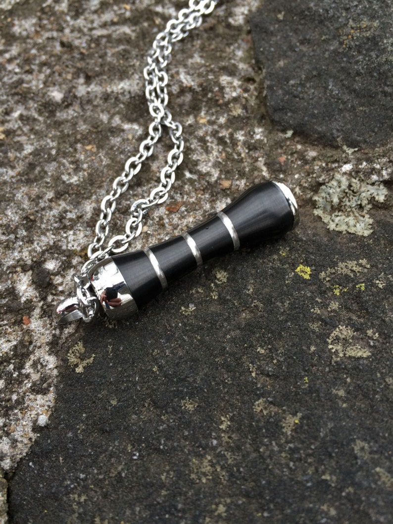 Cremation Jewelry Silver & Black Stainless Steel Cylinder Pendant Urn Necklace Ashes Necklace Stash Necklace Urn Jewelry 9171 image 4