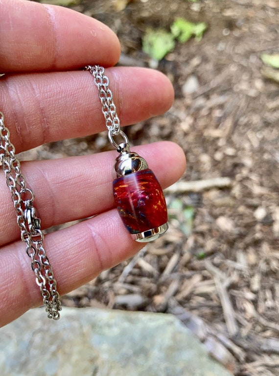 Locket Urn Necklace For Granddaughter Butterfly Flight Cremation