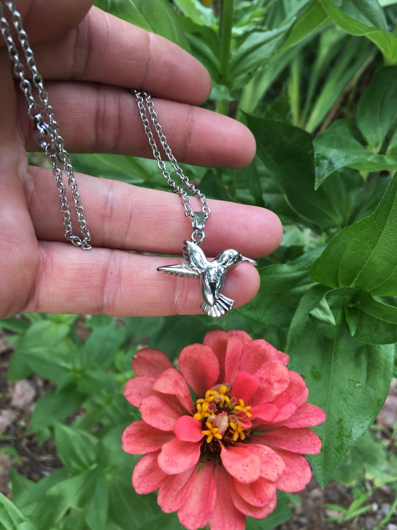 Hummingbird Solid Silver Stainless Steel Cremation Pendant Etsy