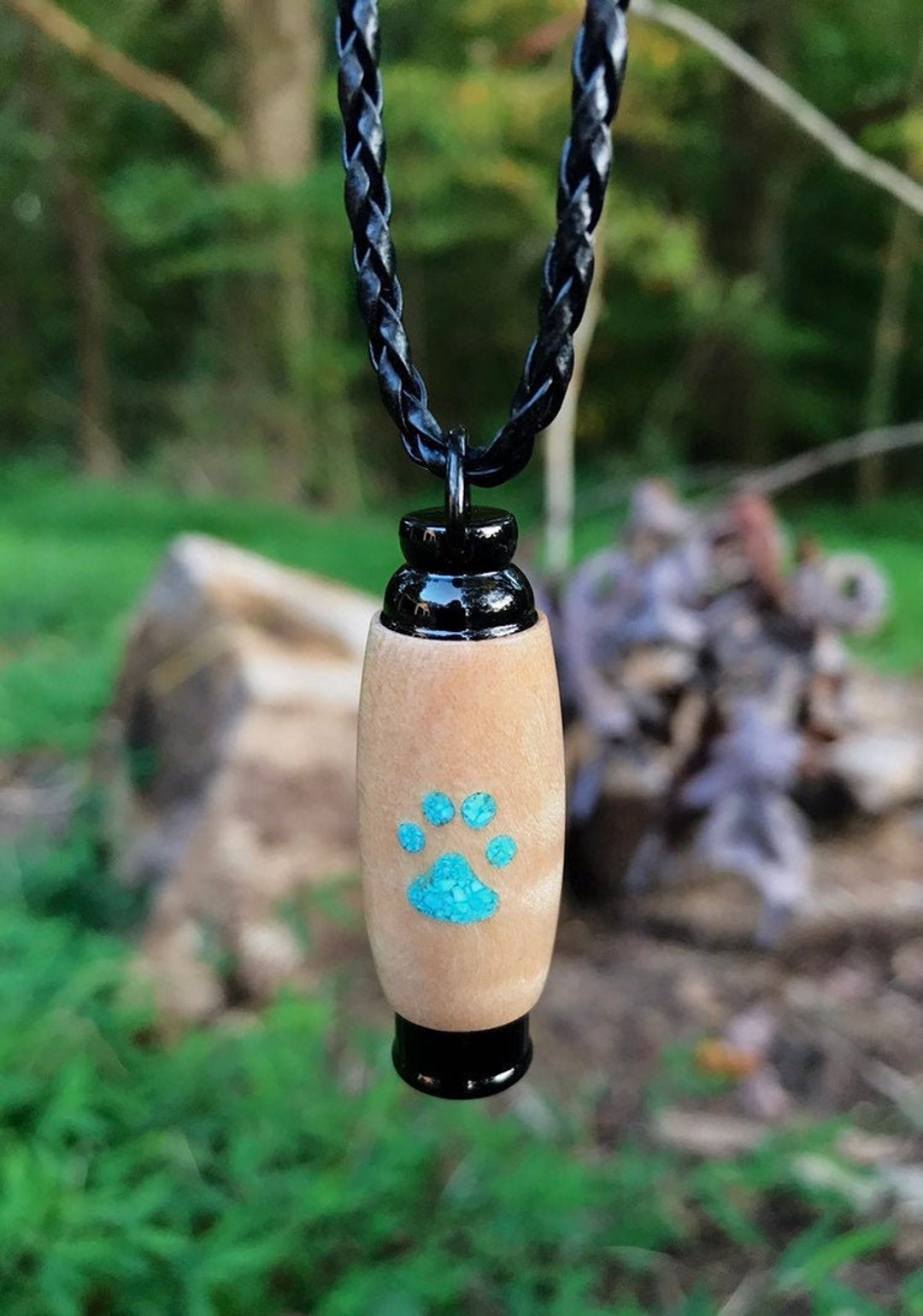Buy XIUDA Paw Print Urn Necklace For Ashes Pet Cremation Jewelry For