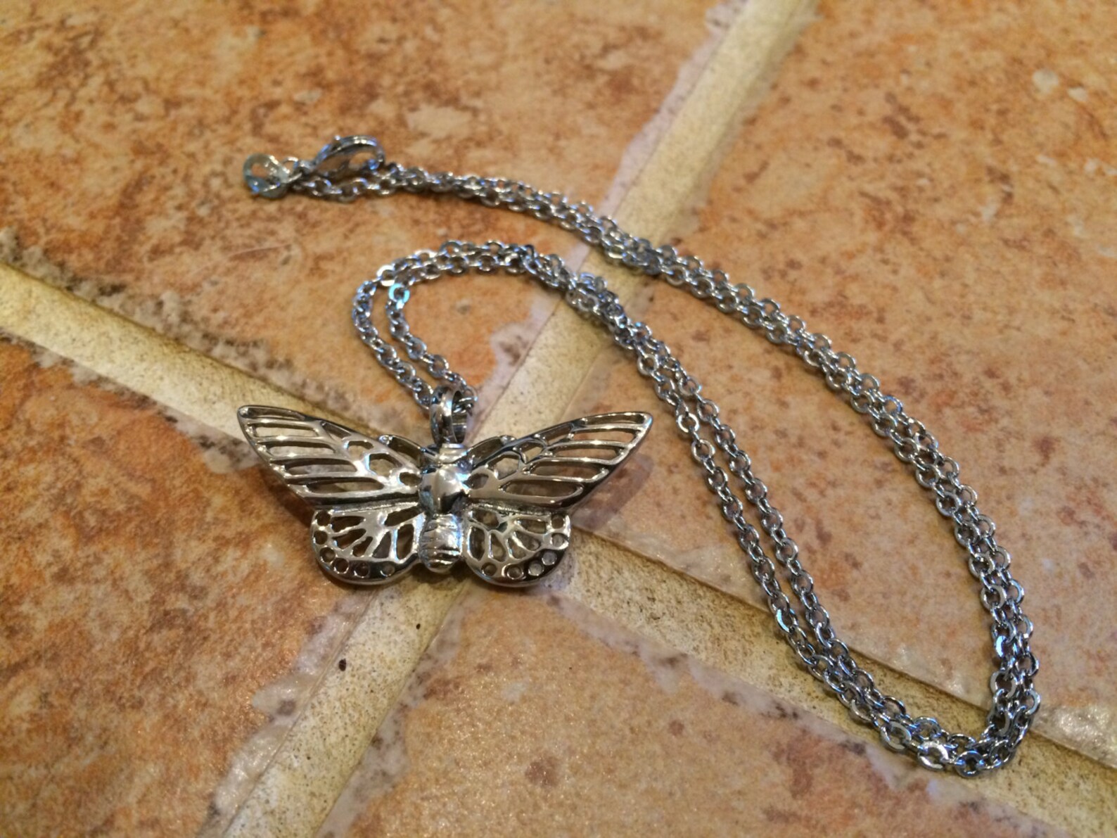 Silver Butterfly Cremation Pendant Cremation Jewelry Ashes Etsy