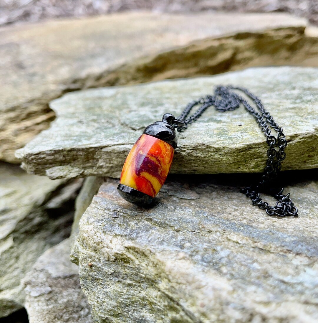 Waterproof Cremation Urn Necklace - Amethyst Keepsake Pendant For Ashes, Lock Of Hair, Stainless Steel