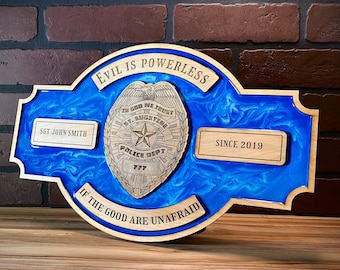 Any Logo 17” Resin Inlay Police Department Military Personalized Sign