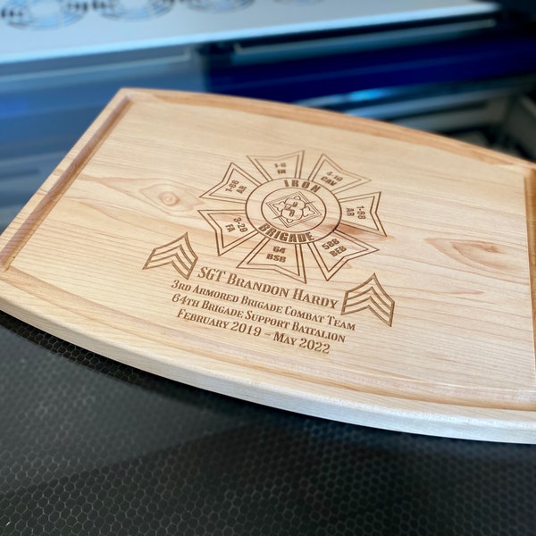 Cutting Board for Army Etsy