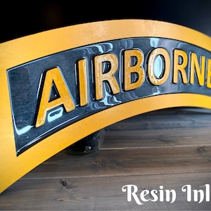 24" Airborne / Ranger / Sapper Tab / Recon / Sniper / Mountain  Tab Military Gift Plaque Sign