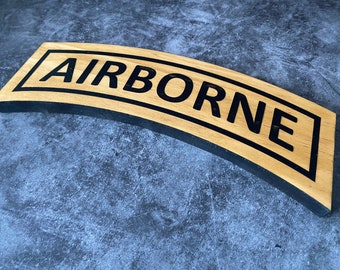 Airborne / Ranger / Sapper Tab Military Gift Plaque Sign