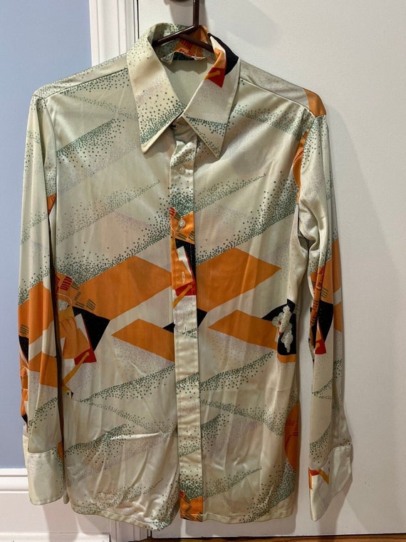 HUK-A-POO Rare Vintage 1970s Disco Shirt