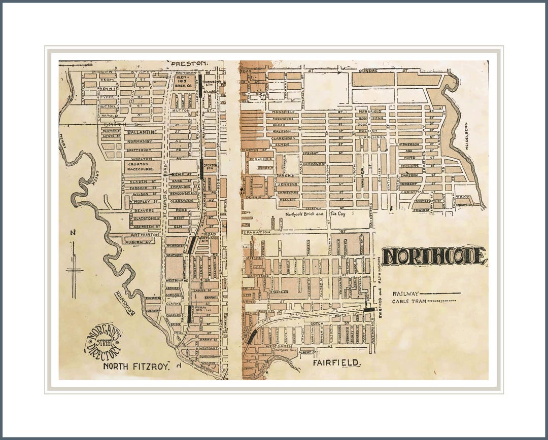 Northcote Rd Maps Vintage Archival Reproduction Map of Northcote No147 - Etsy