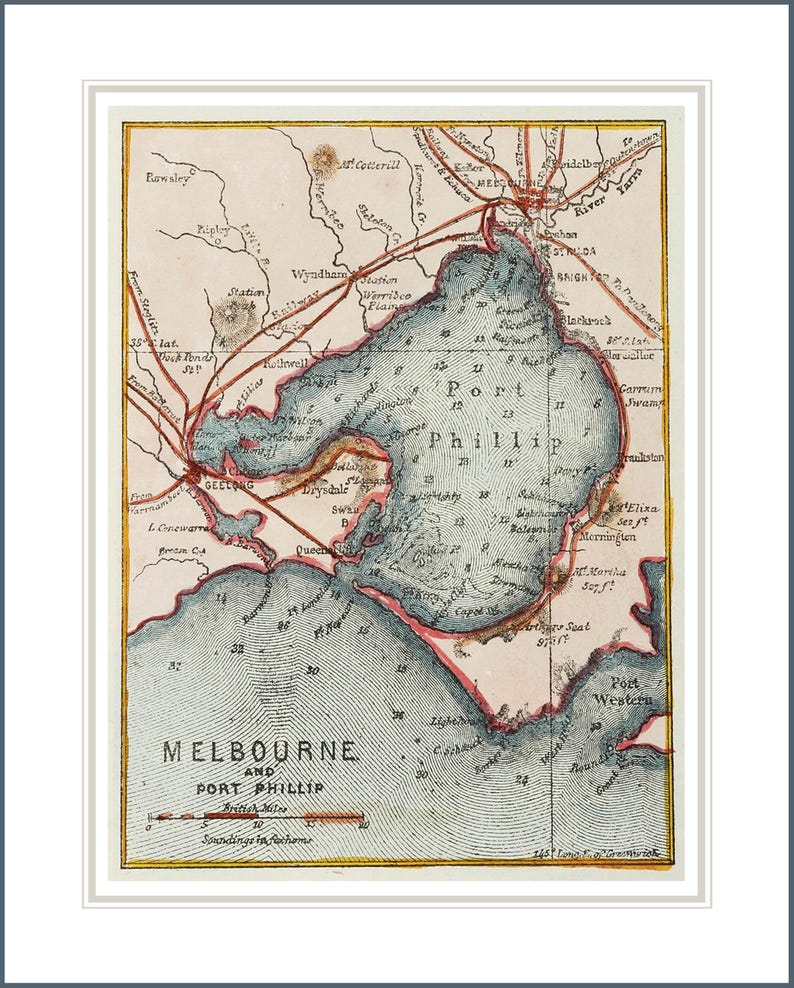 Vintage Archival Reproduction Map of Melbourne No 36 - Etsy