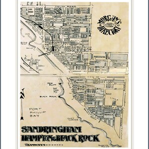 Reproduction d'archives vintage carte de Hampton Black Rock n°122