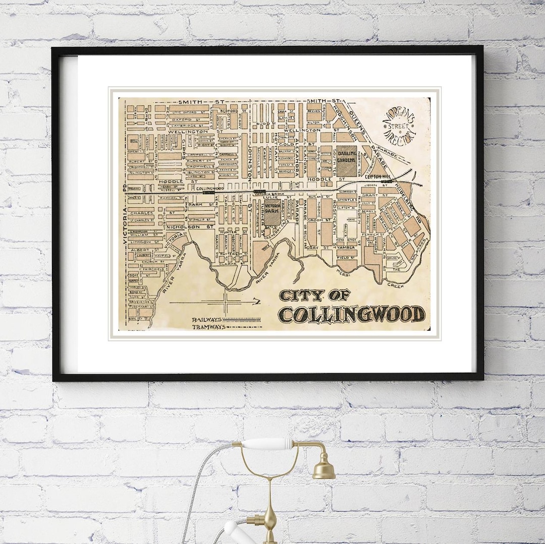 Vintage Collingwood Map - Etsy