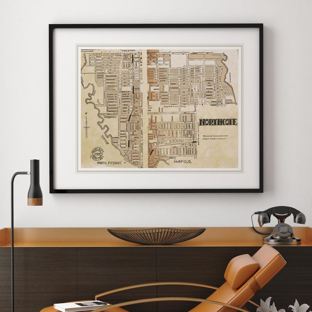 Northcote Rd Maps Vintage Northcote Map - Etsy