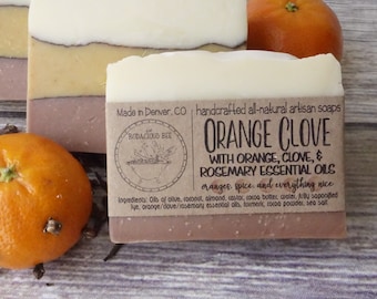 Orange Clove Soap | Essential Oil Soap, Bar Soap, Shower Soap, Vegan Soap, Cinnamon Soap, Body Soap