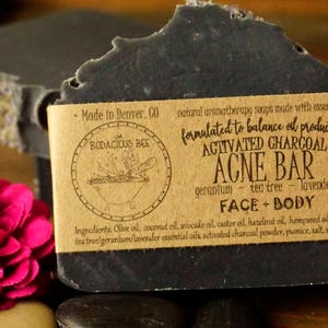Acne Charcoal Soap | Acne Face Soap, Tea Tree Soap Acne, Lavender Face Soap, Activated Charcoal Soap, Tea Tree Face Soap, Acne Soap