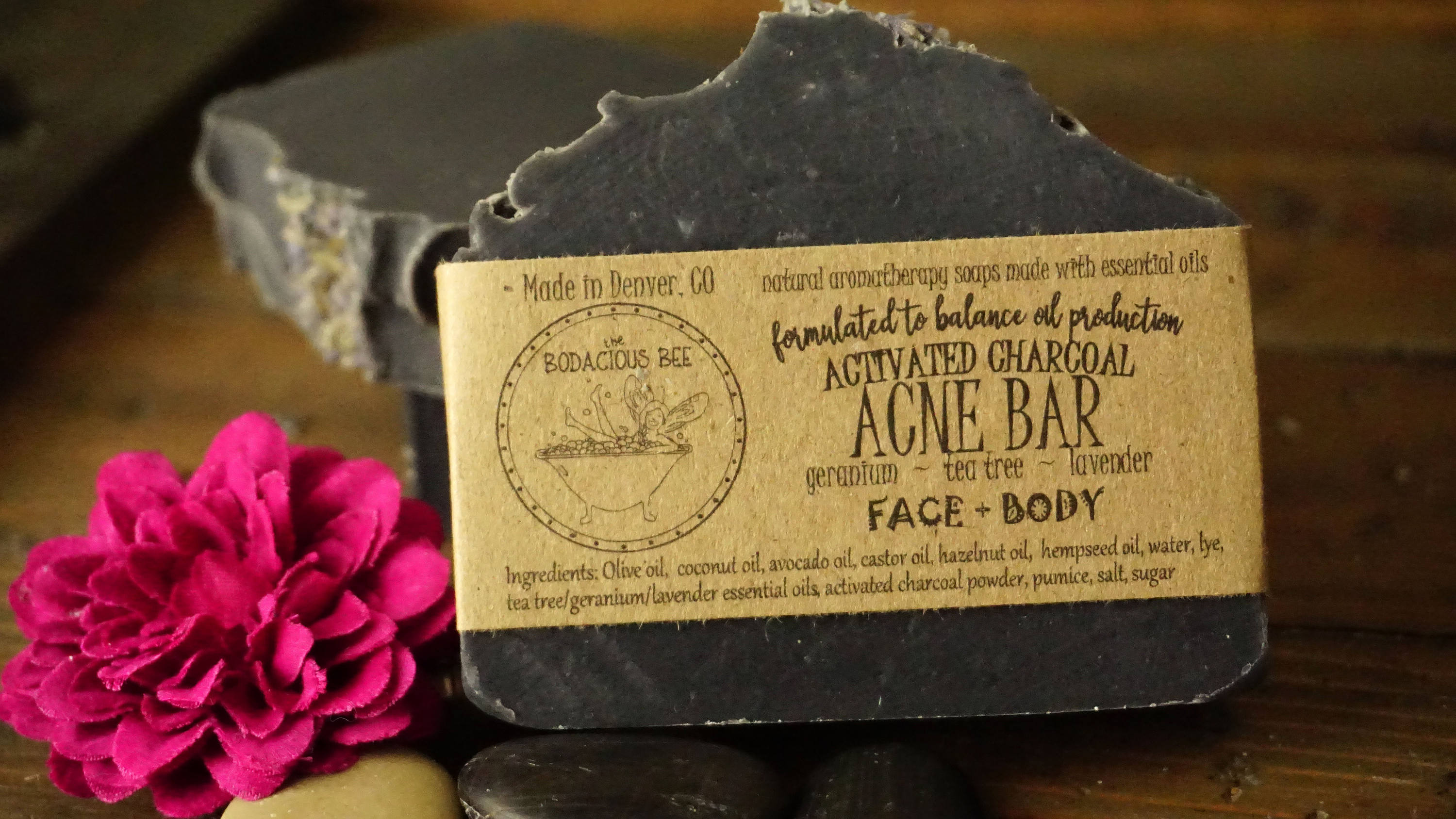 Acne Charcoal Soap | Acne Face Soap, Tea Tree Soap Acne, Lavender Fac…