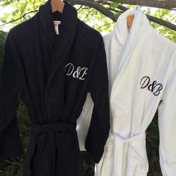 Personalized Embroidered Adult Robes/Customized /Turkish Terry Bath Robes/Monogram Bathrobes/Father's Day,Anniversary,Graduation Gifts/Him