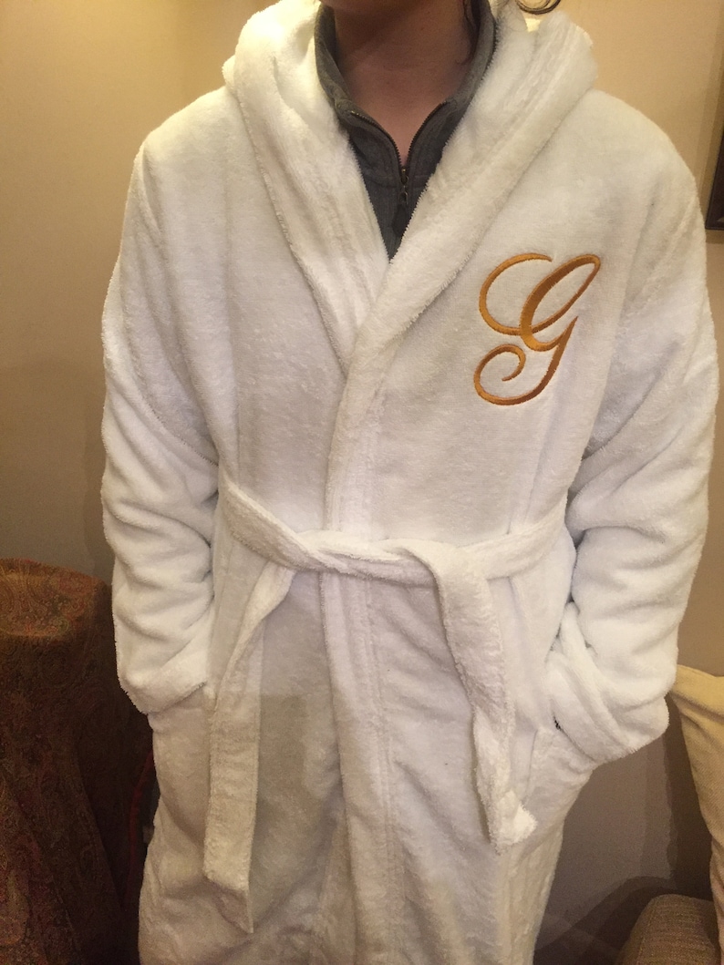 personalised terry towelling bathrobes