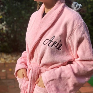 Personalized Terry Custom Embroidered Bathrobe/Adult Unisex Men Women Robes/Mothers day/Bridesmaid/Anniversary/Birthday/Home/Him/Her/Gifts image 1