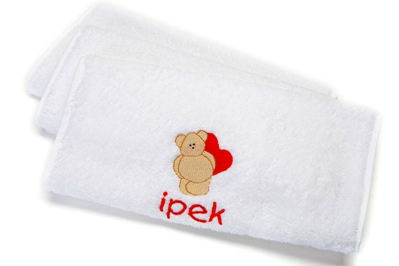embroidered kids towels