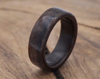 Walnut Wood Ring Etsy