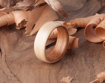 Bentwood Maple and Cherry Wood Ring