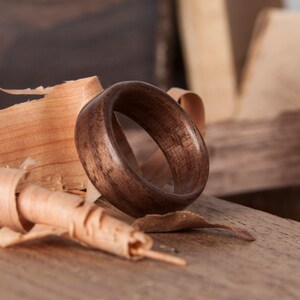 Walnut bentwood ring image 2