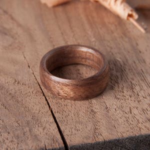 Walnut bentwood ring image 3