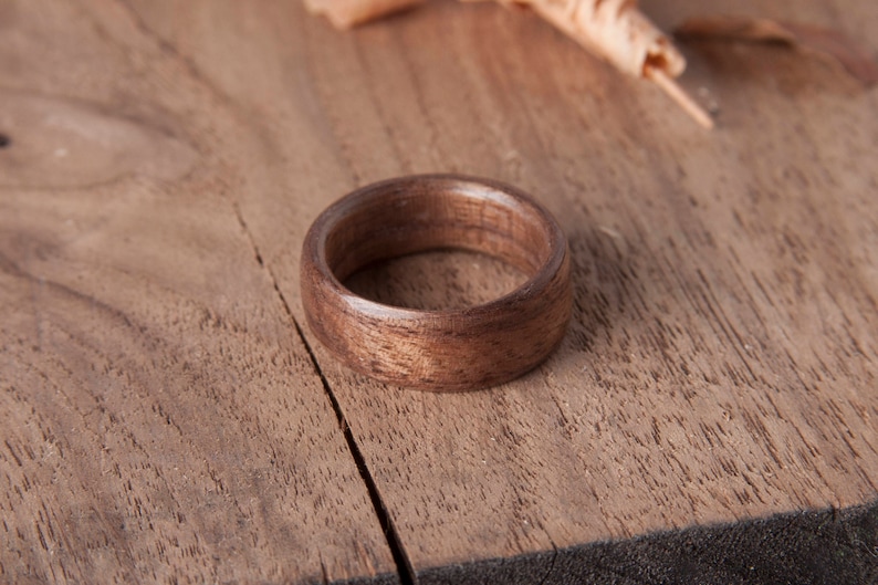 Walnut bentwood ring image 3