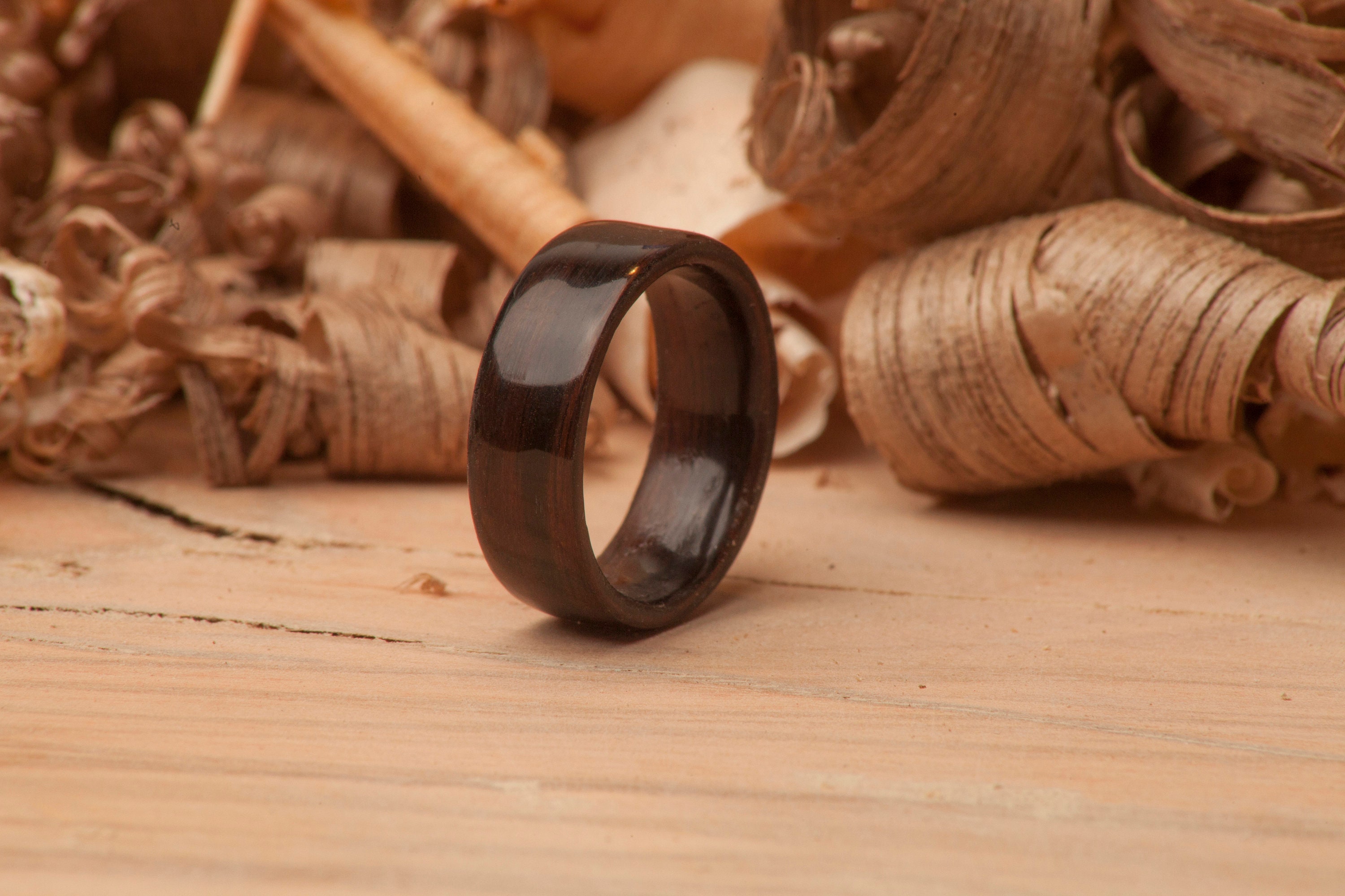 Handcrafted Ebony Bentwood Ring
