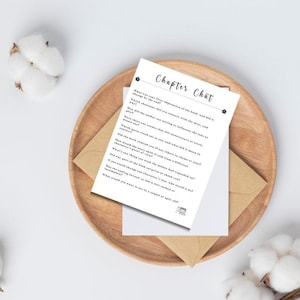 Chapter Chat:  - Book Club Discussion Printable (Digital Download)