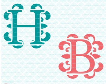 Monogram Initials Svg Monogram svg Royal font svg Regal font svg Monogram dxf initials dxf svg dxf eps jpg for cricut silhouette svg files
