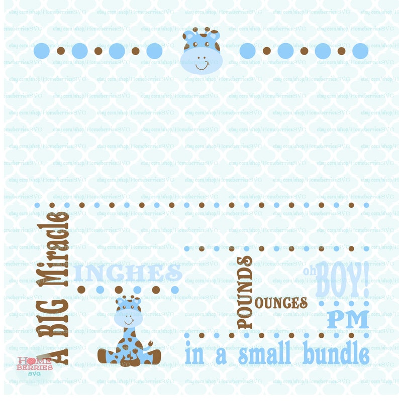 Download Birth Announcement svg Baby svg template svg Big Miracle ...