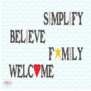 EXCLUSIVE Primitive svg Primitive Believe svg Family svg Welcome svg Simplify svg dxf eps jpg svg files for cricut svg cut files silhouette