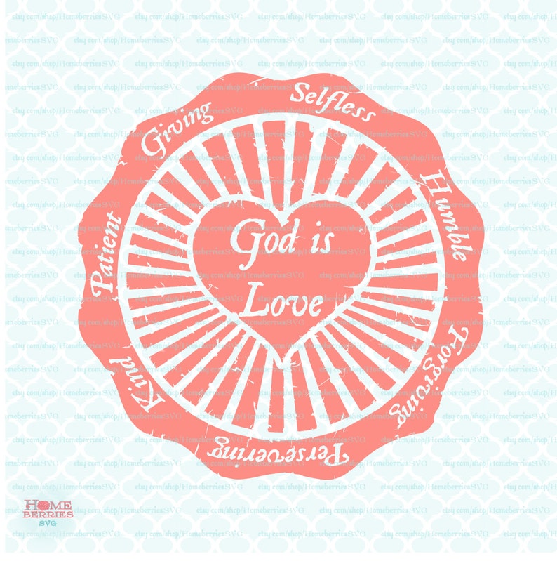 God Is Love svg Faith svg Christian svg Religious svg God svg dxf eps jpg svg files for Cricut Silhouette svg cut cutting files dxf files image 1