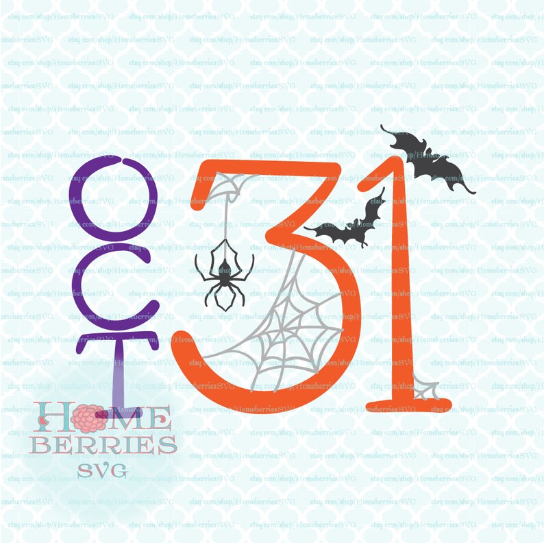 October 31 Svg Halloween Svg Spider Svg Bats Svg Oct 31 Svg | Etsy