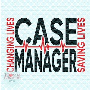 Case Manager Management Mgmt Essential Worker Critical Care RN svg dxf eps ai gesneden bestanden voor Cricut Silhouette & andere snijmachines