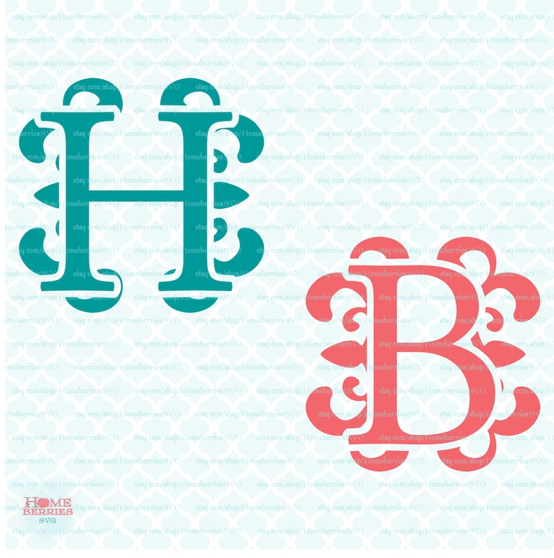Download Monogram Initials Svg Monogram Svg Royal Font Svg Regal Font Etsy