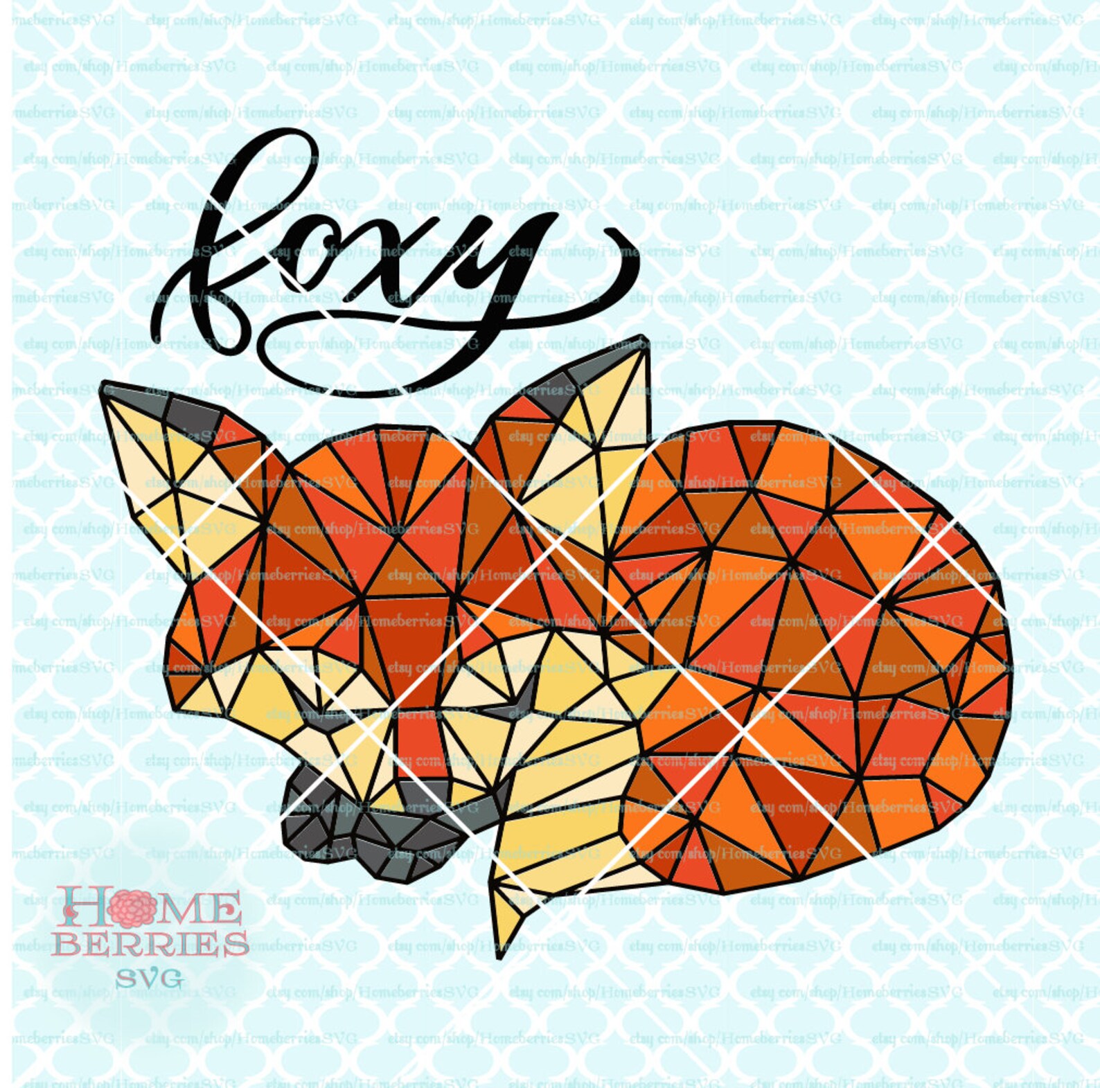 Geometric Fox svg Geometric svg Geometric Polygonal Animal svg | Etsy