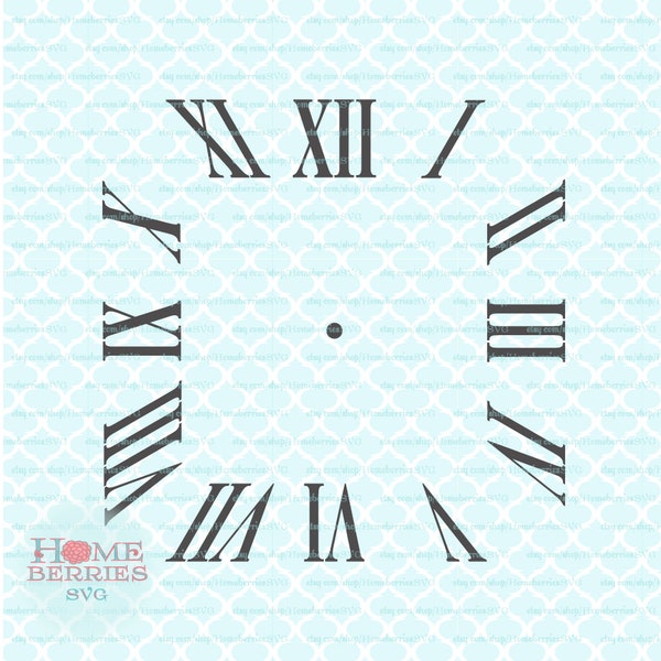 Roman Numeral for Square Clock Etsy