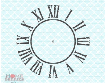 Visage d’horloge chiffres romains svg horloge cercle interne svg Vintage svg dxf eps ai coupe des fichiers pour Cricut Silhouette & autres machines de découpe