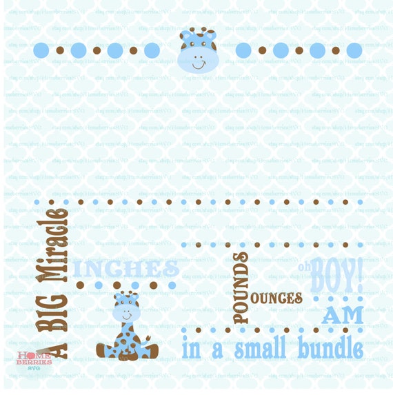 Download Birth Announcement Svg Baby Svg Template Svg Big Miracle Svg Etsy