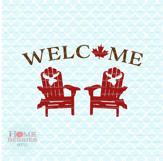Canadian Welcome Adirondacks with Moosehead Canada Home svg dxf eps ai cut files for Cricut Silhouette /& other cutting machines