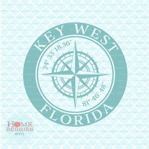 Key West Florida FL Hometown svg dxf eps ai Dateien zum schneiden für Cricut Silhouette & andere Schneidemaschinen