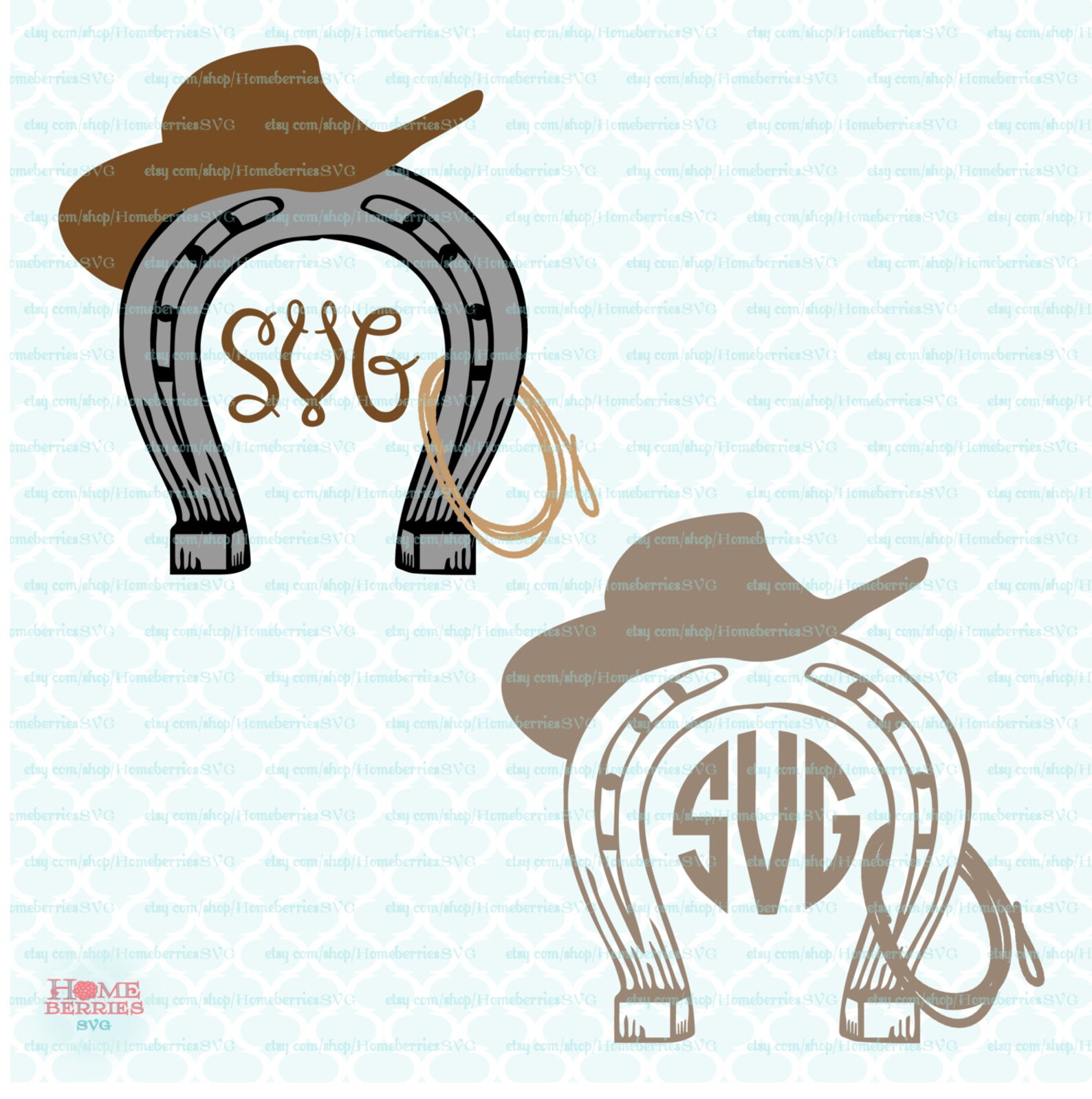 Western Theme Monogram Frame Svg Wild West Svg Cowboy Svg - Etsy