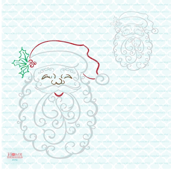 Filigree Flourish Swirly Santa svg Damask Scrolls svg Christmas svg dxf eps jpg ai files for Cricut Silhouette & other cutting machines