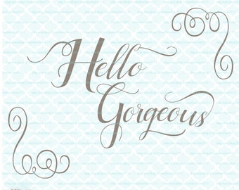 Hallo wunderschöne SVG Hallo svg Hallo wunderschöne Zitat svg eps dxf jpeg SVG-Dateien für Silhouette Cameo SVG-Dateien für Cricut Erkunden & mehr!