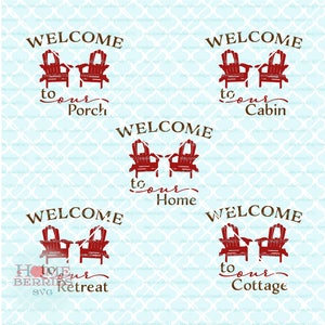 Alabama Welkom svg Welkom bundel svg cabine svg retraite svg Cottage svg Home svg veranda svg dxf EPS-ai gesneden bestanden voor snijmachines