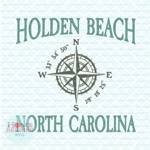 Holden Beach North Carolina nautischen Lage Spot Familie Ferien Svg Dxf Eps Jpg Ai Dateien für Cricut Silhouette & andere Maschinen