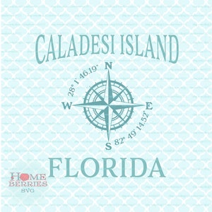 Caladesi Island Florida FL Hometown Svg dxf eps ai geschnitten E-Dateien für Cricut Silhouette & andere Schneidemaschinen